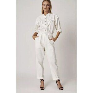 NWT Overlover Montana Studded Jumpsuit Beige Women M